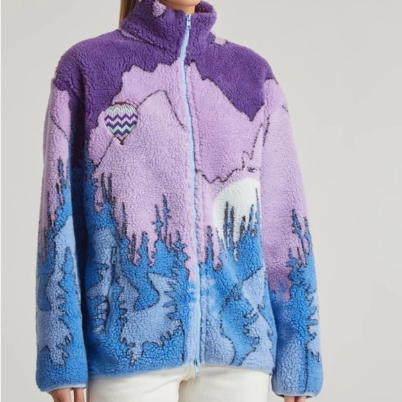 House of sunny anthropologie Mountains should be climbed fleece jacket XS - Picture 7 of 16